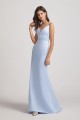 Spaghetti Straps Sheath V-Neck Satin Bridesmaid Dresses Canada