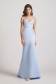 Spaghetti Straps Sheath V-Neck Satin Bridesmaid Dresses Canada