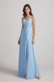 Straps V-Neck Chiffon Bridesmaid Dresses with Waist Knot and Side Slit Canada