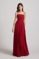 Spaghetti Straps A-Line Chiffon Pleated Bridesmaid Dresses Canada