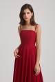 Spaghetti Straps A-Line Chiffon Pleated Bridesmaid Dresses Canada