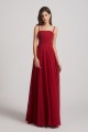 Spaghetti Straps A-Line Chiffon Pleated Bridesmaid Dresses Canada