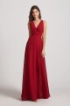 V-Neck Pleated Chiffon Criss-cross Straps Bridesmaid Dresses Canada