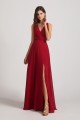 V-Neck Pleated Chiffon Criss-cross Straps Bridesmaid Dresses Canada