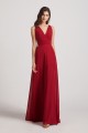 V-Neck Pleated Chiffon Criss-cross Straps Bridesmaid Dresses Canada