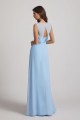 Bias Cut Tie-waist Bridesmaid Dresses with Illusion Boat Neckline and Overlay Canada