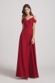 Chiffon Cold Shoulder V-Neck Bridesmaid Dresses with Slit Canada