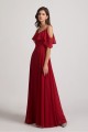 Cold Shoulder Chiffon Long Flowy Bridesmaid Dresses Canada