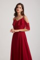 Cold Shoulder Chiffon Long Flowy Bridesmaid Dresses Canada