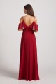 Cold Shoulder Chiffon Long Flowy Bridesmaid Dresses Canada