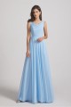 Sleeveless Cowl Chiffon A-Line Bridesmaid Dresses Canada