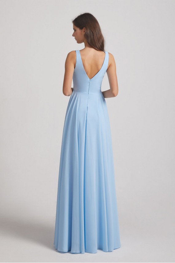 Sleeveless Cowl Chiffon A-Line Bridesmaid Dresses Canada