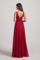 Long Sleeveless Cowl Chiffon A-line Bridesmaid Dresses Canada