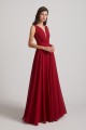 V-Neck Crinkle Sleeveless Chiffon Bridesmaid Dresses Canada