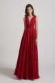 V-Neck Crinkle Sleeveless Chiffon Bridesmaid Dresses Canada
