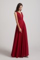 V-Neck Crinkle Sleeveless Chiffon Bridesmaid Dresses Canada