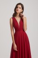 V-Neck Crinkle Sleeveless Chiffon Bridesmaid Dresses Canada