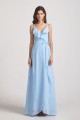 Maxi Wrap Singlet Bridesmaid Dresses with Tie Detail and Frills Canada