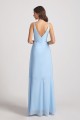 Maxi Wrap Singlet Bridesmaid Dresses with Tie Detail and Frills Canada