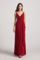 Spaghetti Straps Asymmetrical Frilled Wrap Bridesmaid Dresses Canada