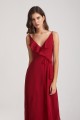 Spaghetti Straps Asymmetrical Frilled Wrap Bridesmaid Dresses Canada