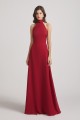 Backless High Neck Halter Chiffon Maxi Dresses Canada