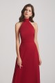 Backless High Neck Halter Chiffon Maxi Dresses Canada