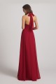 Backless High Neck Halter Chiffon Maxi Dresses Canada