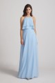 Jewel Ruffle Tiered Sleeveless Chiffon Maxi Dresses Canada