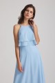 Jewel Ruffle Tiered Sleeveless Chiffon Maxi Dresses Canada