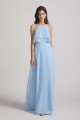 Jewel Ruffle Tiered Sleeveless Chiffon Maxi Dresses Canada