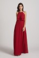 A-line Chiffon Jewel Flounced Top Bridesmaid Dresses Canada