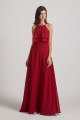 A-line Chiffon Jewel Flounced Top Bridesmaid Dresses Canada