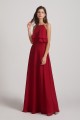 A-line Chiffon Jewel Flounced Top Bridesmaid Dresses Canada
