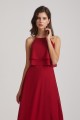 A-line Chiffon Jewel Flounced Top Bridesmaid Dresses Canada