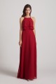 A-line Chiffon Jewel Flounced Top Bridesmaid Dresses Canada