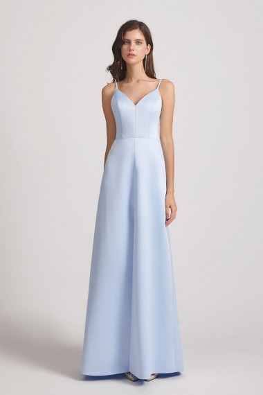 V-Neck Spaghetti Straps Sexy Bridesmaid Dresses with Front Slit Canada