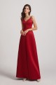 A-Line V-Neck Spaghetti Straps Satin Bridesmaid Dresses with Front Slit Canada