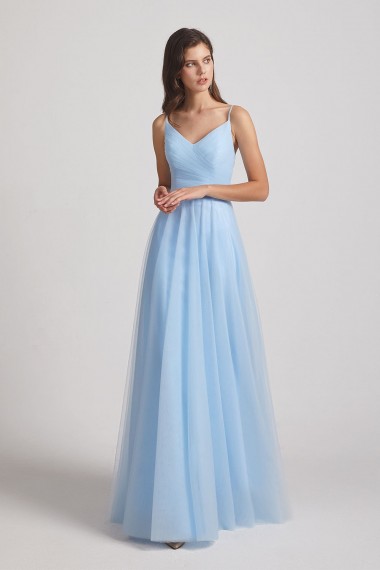 Floor Length Tulle Formal Dresses with Spaghetti Straps Canada