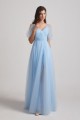 Princess V-Neck Long Flutter Sleeve Bridesmaid Dresses with Open Back Canada