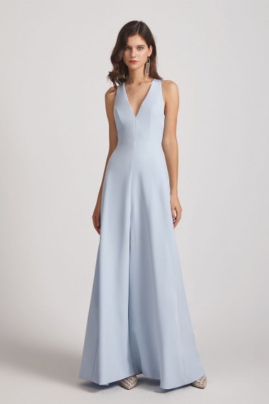 V-Neck Keyhole A-Line Bridesmaid Dresses with Front Slit Canada