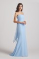 Light Sky Blue Chiffon Strapless Sweetheart Bridesmaid Dresses Canada
