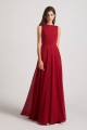 Jewel A-line Chiffon Open Back Bridesmaid Dresses Canada