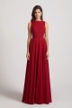 Jewel A-line Chiffon Open Back Bridesmaid Dresses Canada