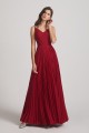 Spaghetti Straps V-Neck Ruched Chiffon Bridesmaid Dresses Canada