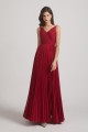 Spaghetti Straps V-Neck Ruched Chiffon Bridesmaid Dresses Canada
