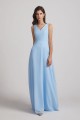 V-Neck Straps A-Line Chiffon Bridesmaid Dresses with Tied Sash Canada