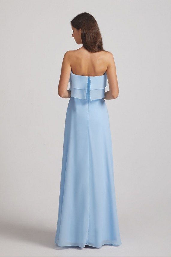 Strapless Long Chiffon Boho Bridesmaid Dresses Canada