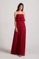Strapless Chiffon Bridesmaid Dresses with Tiered Ruffles Canada