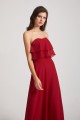 Strapless Chiffon Bridesmaid Dresses with Tiered Ruffles Canada